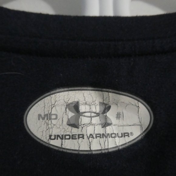 UNDER ARMOUR | medium | Navy Tee / T-Shirt | Fitted Heat Gear | GUC - Picture 12 of 13